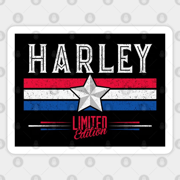 Harley Name Limited Edition Vintage Retro Customized Personalized Custom Named Harley Gift Magnet by CreativeShirt